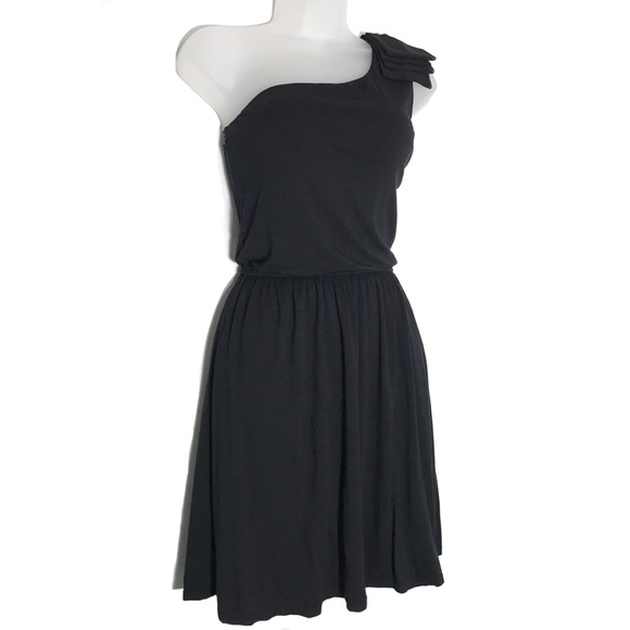 EXPRESS | One Shoulder Dress, Black Ruffles - S SP - Picture 3 of 8